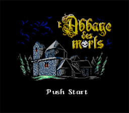 L'Abbaye des Morts (Homebrew) — Title screen